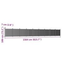 Schuttingpaneel 1564x186 cm HKC grijs - thumbnail