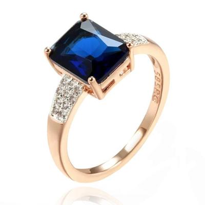 Cilla Jewels Damesring met Grote Blauwe Zirkonia-20mm