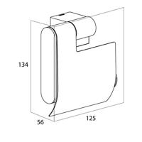 Tiger Toiletrolhouder Nomad Met Klep Matzwart - thumbnail