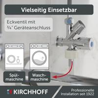 Kirchhoff Haakse-apparaatkraan, 1/2"ET x 3/4"ET x 3/8ET x 10 mmQ - 98480090 - thumbnail