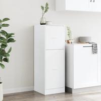 Apothekerskast 40x41x118 cm bewerkt hout wit - thumbnail