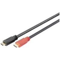 Digitus DB-330118-100-S HDMI-kabel HDMI Aansluitkabel HDMI-A-stekker 10 m Zwart 4K UHD, Afgeschermd (dubbel), Afscherming gevlochten, Afscherming totaal, - thumbnail