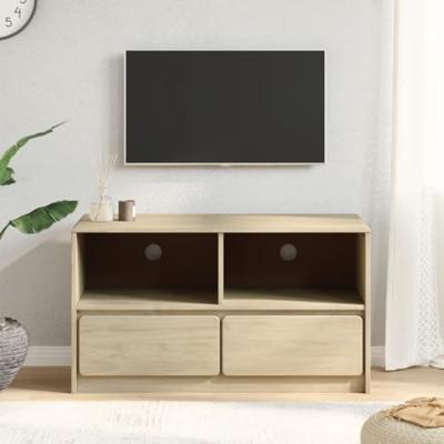 Tv-meubel SAUDA 99x43x55 cm massief grenenhout eikenkleurig Tv-meubel SAUDA 99x43x55 cm massief grenenhout eikenkleurig