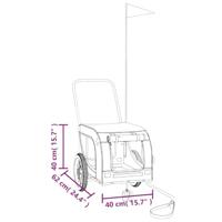 VidaXL Hondenfietstrailer oxford stof en ijzer zwart - thumbnail