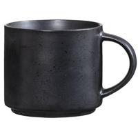 Mok met oor Studio - zwart - stoneware - 380 ml - thumbnail