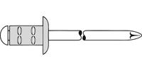 Gesipa 4007081700016 Open popnagel (Ø x l) 3.2 mm x 8 mm 3.2 mm Staal Aluminium Aluminium PolyGrip® 1000 stuk(s) - thumbnail