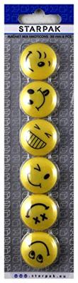 Magneet Mix Emoticons 30mm, 6st.