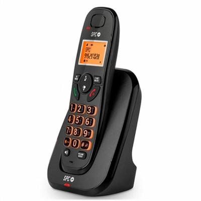 SPC Kairo - Draadloze telefoon, toetsen en display, verlicht, oproepherkenning, gap-compatibiliteit, eco-modus, oproepvergrendeling, handsfree, afsprakenplanner voor 30 contacten - Zwart