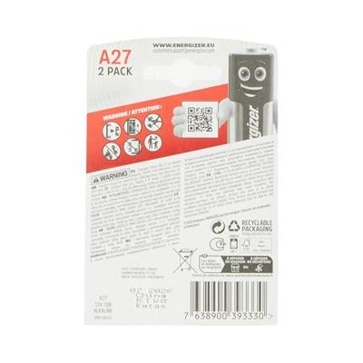 Energizer speciale batterij A27, 2 stuks - thumbnail
