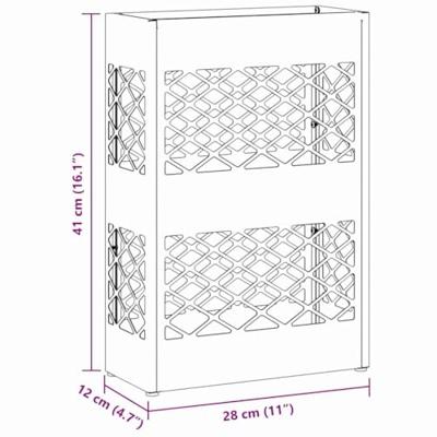 VidaXL Paraplu standaard roze 28 x 12 x 41 cm staal VidaXL Paraplu standaard roze 28 x 12 x 41 cm staal