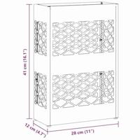 VidaXL Paraplu standaard mosterdgeel 28 x 12 x 41 cm staal - thumbnail