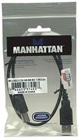 Manhattan USB 2.0 USB-A-stekker, USB-B-stekker, 50,00 cm, zwart, afschermingsfolie, UL-gecertificeerd, vergulde contacten 374507 - thumbnail