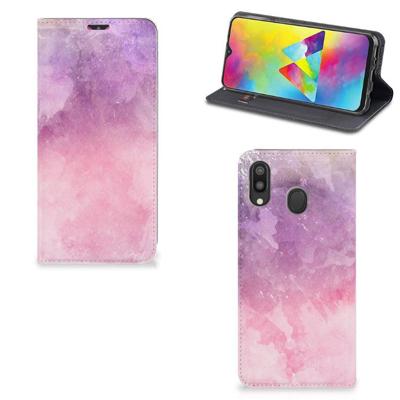 Bookcase Samsung Galaxy M20 Pink Purple Paint Bookcase Samsung Galaxy M20 Pink Purple Paint