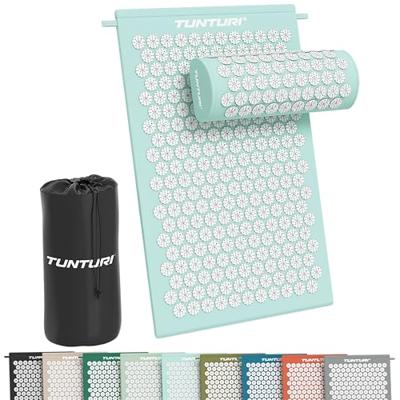 Tunturi Spijkermat met kussen - Acupressuur - Meditatie Mat - Acupunctuur Set - 68x42x2 cm - Lichtblauw - thumbnail