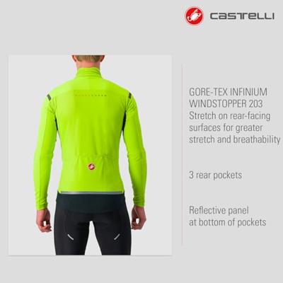 Castelli Perfetto RoS 2 lange mouw fietsjack groen/geel heren XL Castelli Perfetto RoS 2 lange mouw fietsjack groen/geel heren XL