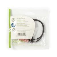 Nedis CAGP22150BK02 Audiokabel Headset 3,5 Mm Male - 2x 3,5 Mm Female 0,2 M Zwart - thumbnail