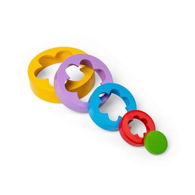 Bigjigs houten bloementoren, 5dlg.