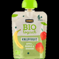 Jumbo Biologisch Knijpfruit Appel, Mango & Banaan 6+ Maanden 90 g - thumbnail