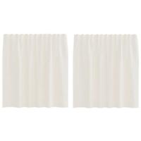 VidaXL Gordijnen voile met roedezakken 2 st crèmekleurig - thumbnail