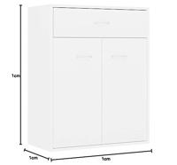 Dressoir 60x30x75 cm spaanplaat wit - thumbnail