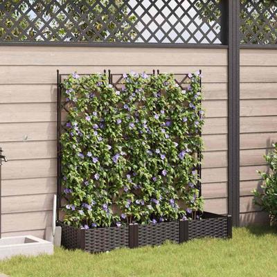 Tuin Bloempot 3 pcs Bruin 120 x 40 x 125,5 cm Staal