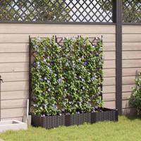 Tuin Bloempot 3 pcs Bruin 120 x 40 x 125,5 cm Staal - thumbnail