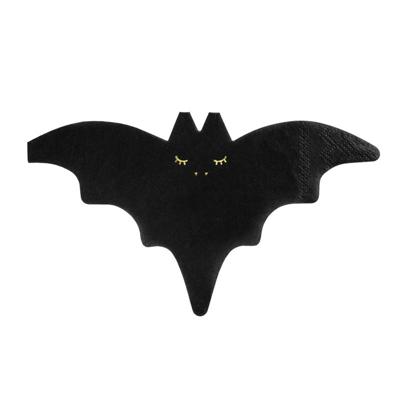 Servetten Halloween Vleermuis Zwart (20st)