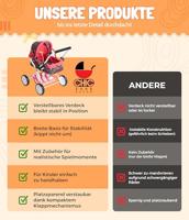 Kleine Poppenwagen Smarty - Grey Jeans - thumbnail