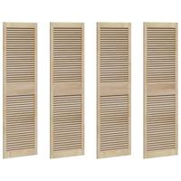 VidaXL Kastdeur 4 pcs naturel 170 x 2,1 x 49,5 cm massief grenenhout - thumbnail