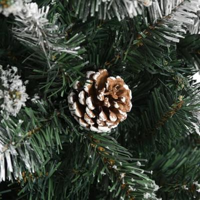 VidaXL Kunstkerstboom met standaard 210 cm pvc groen