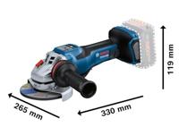 Bosch Blauw | GWS 18V-15 PSC | Accu Haakse slijper | 125 mm | Brushless | Zonder accu en lader | In L-Boxx - 06019H6B02 - thumbnail
