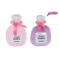 Glamour parfumfles vierkant pluche 22cm - thumbnail