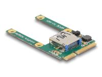 DeLOCK Mini PCIe I/O 1 x USB 2.0 Type-A female full size / half size controller - thumbnail