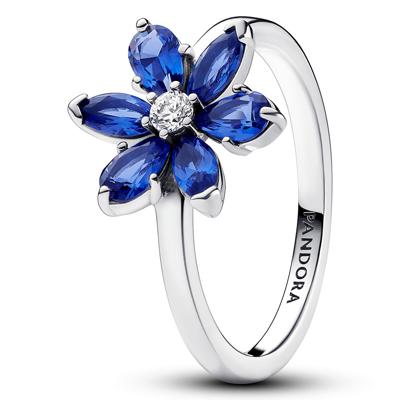 Pandora 193000C01 Ring Sparkling Herbarium Cluster zilver-kleursteen blauw