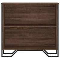 Boekenkast 80x31x74,5 cm bewerkt hout bruin eikenkleur - thumbnail