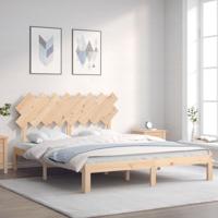 Bedframe zonder matras massief grenenhout 160x200 cm - thumbnail