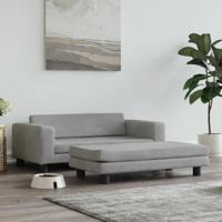 vidaXL Hondenmand met verlengstuk 100x50x30 cm fluweel lichtgrijs, hondenbank, hondenbed, dierenmand, huisdierenbank, huisdierenmand, dierenbed - thumbnail
