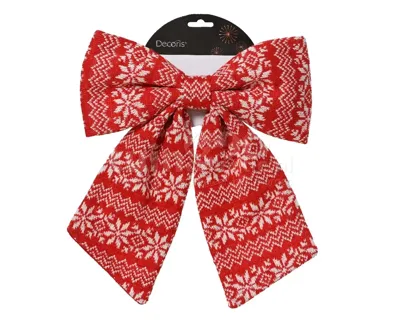 Kerststrik Ruit Ø20cm Rood 1st Kerststrik Ruit Ø20cm Rood 1st