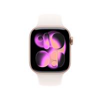 Apple Watch Series 11 GPS + Cellular - 42 mm - Roségouden aluminium kast - Lichtroze sportband - M/L - thumbnail
