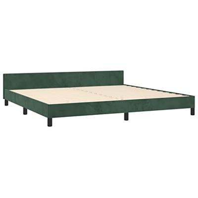 Bedframe zonder matras 200x200 cm fluweel donkergroen