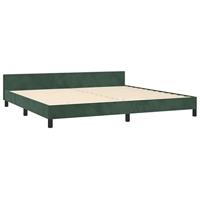 Bedframe zonder matras 200x200 cm fluweel donkergroen - thumbnail