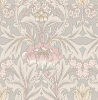 Dutch Wallcoverings British Heritage Bloem Grijs/- Roze - thumbnail