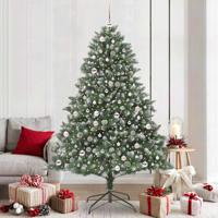VidaXL Kunstkerstboom met 300 led groen 210 cm pvc en plastic en staal - thumbnail