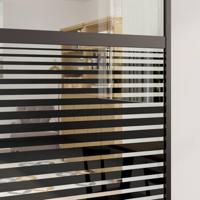 Schuifdeur Zwart 90 x 205 cm Gehard glas en Aluminium - thumbnail