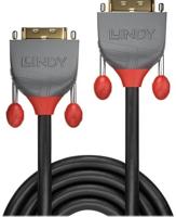 LINDY 36224 5m DVI-D Dual Link-kabel, antraciet Line grijs - thumbnail