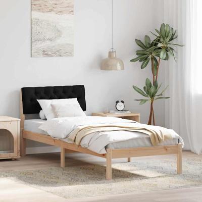 Bedframe Bruin en zwart 80 x 200 cm Massief grenenhout