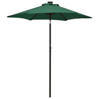VidaXL Parasol met led-verlichting 200x211 cm aluminium groen - thumbnail