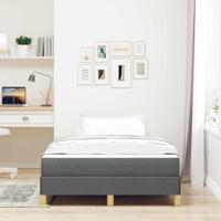 Boxspring bed Taupe, Bruin 120 x 190 cm Stof, Engineered Hout - thumbnail