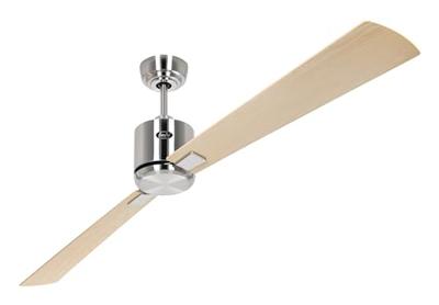CasaFan ECO NEO III 180-4 BN-AH/BU WiFi Flügel Ahorn/Buche Plafondventilator 28 W (Ø x h) 180 cm x 360 mm Chroom (geborsteld) Met afstandsbediening, Timer, Met
