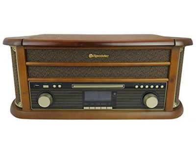 Roadstar HIF-1993 D+BT Platenspeler (retro compact systeem met cd-speler, DAB+, Bluetooth, cassettedeck, USB en directe encoding-functie)